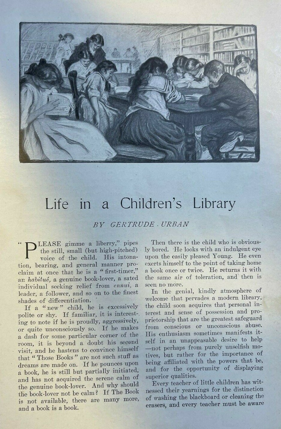 1907 Inside a Children\'s Library 