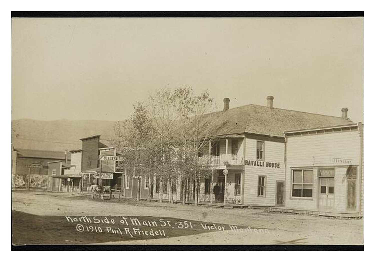 Victor Montana Main Street Standard Postcard