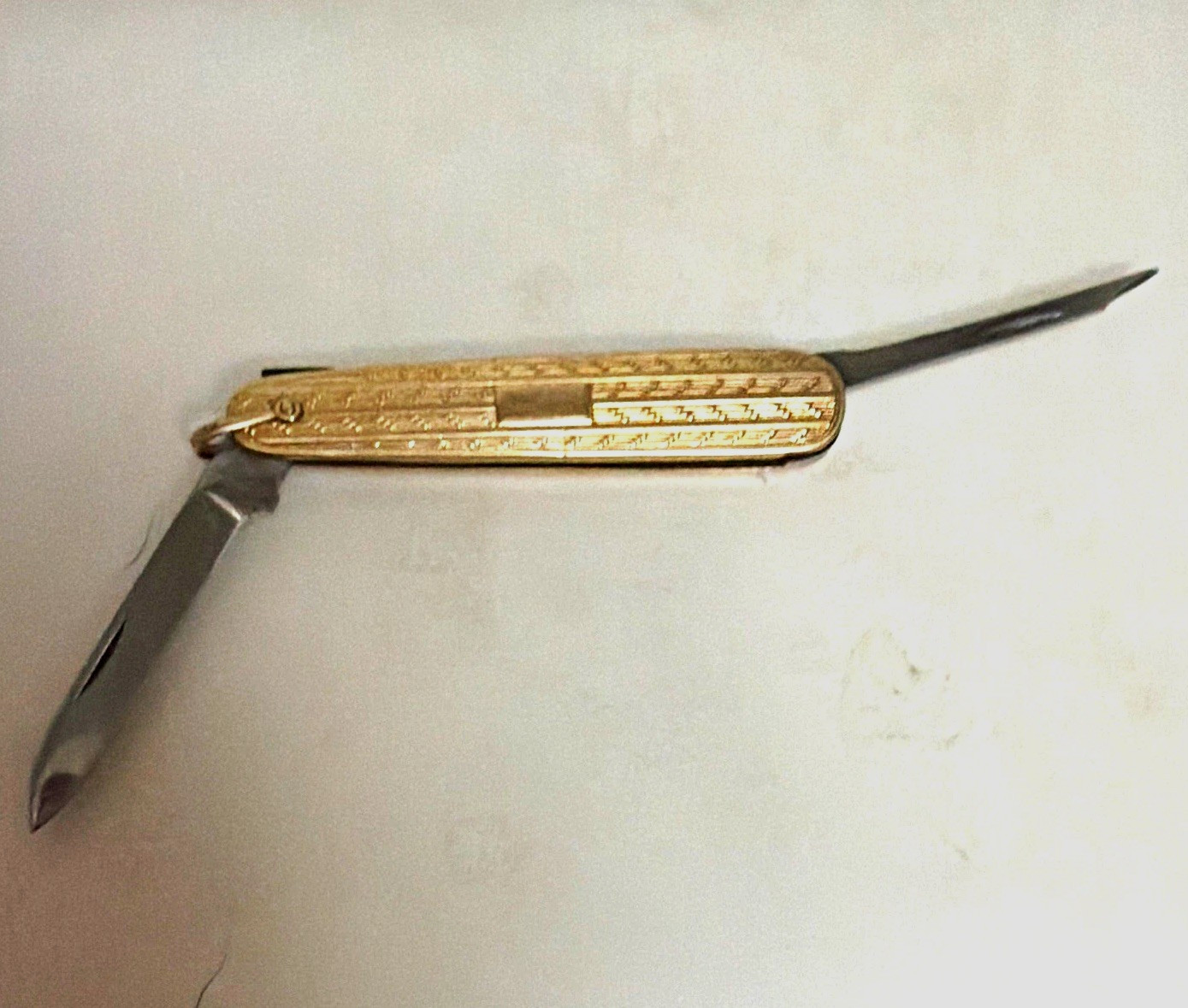 Antique 1915 10k gold Blade Pocketknife w/ Nail File Under 2.75in Antique 1915 10k gold Blade Pocketknife w/ Nail File Under 2.75in