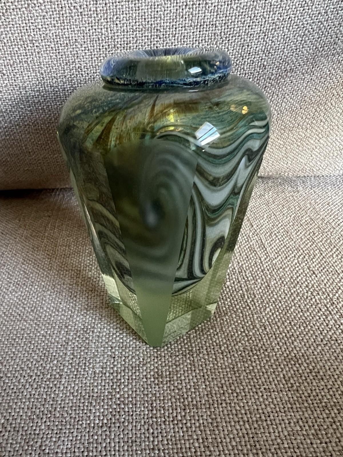 Perfume Bottle James Clark Art Glass Signed And Dated 1977