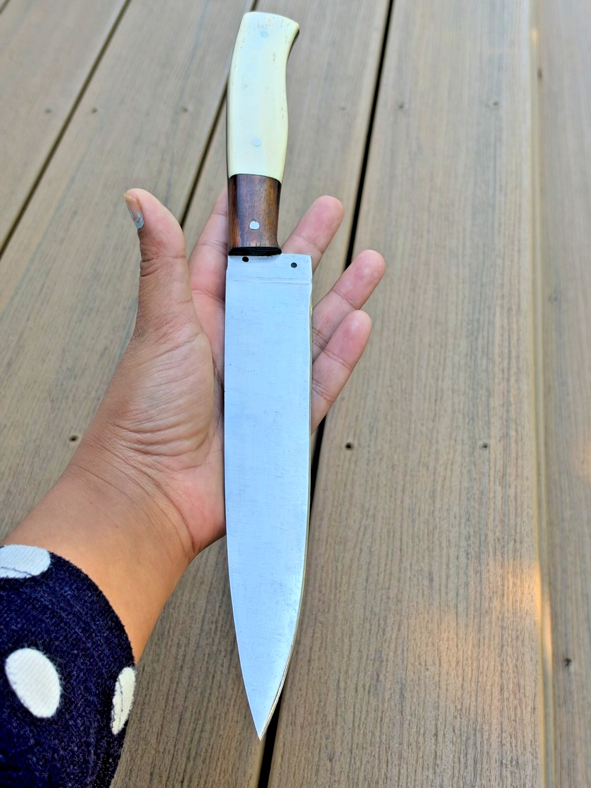 Handmade Carbon Steel Fix Blade Kitchen knife