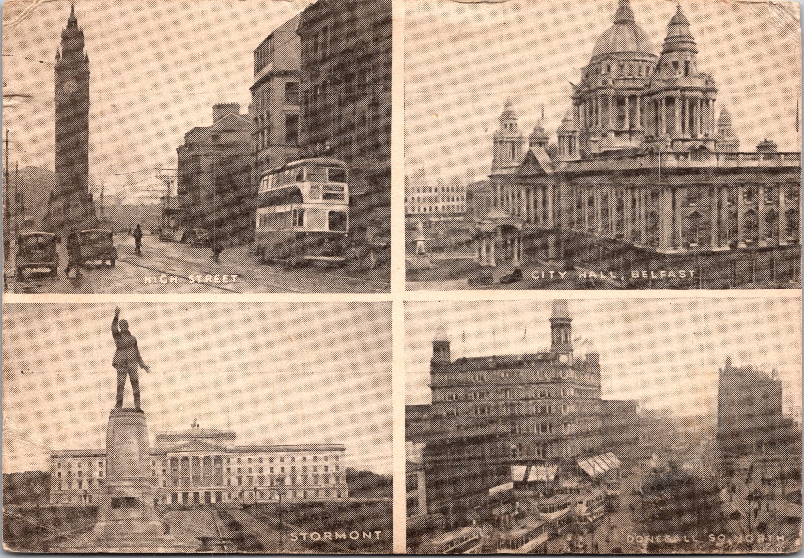 Multiview Scenes In Belfast Ireland Postcard D24