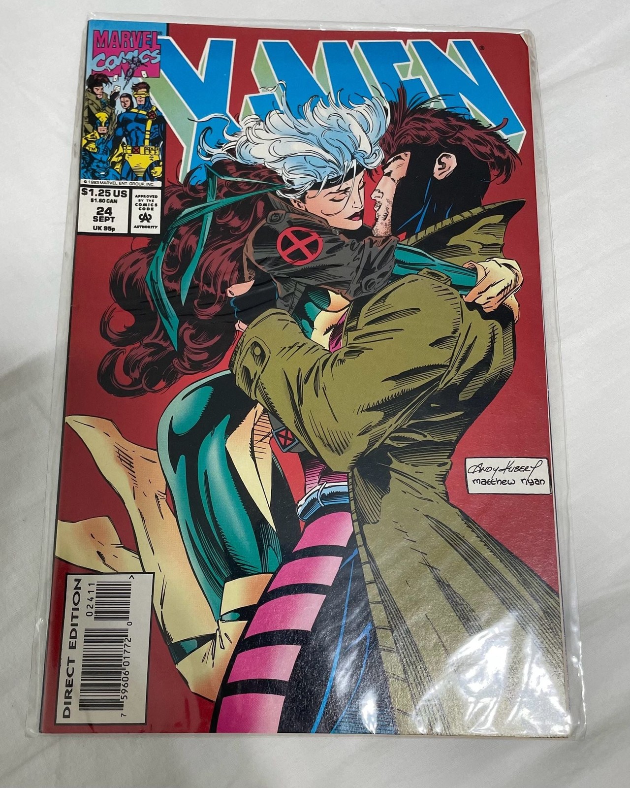 High grade Marvel Comics X-Men #24 Rogue And Gambit Cover 1993