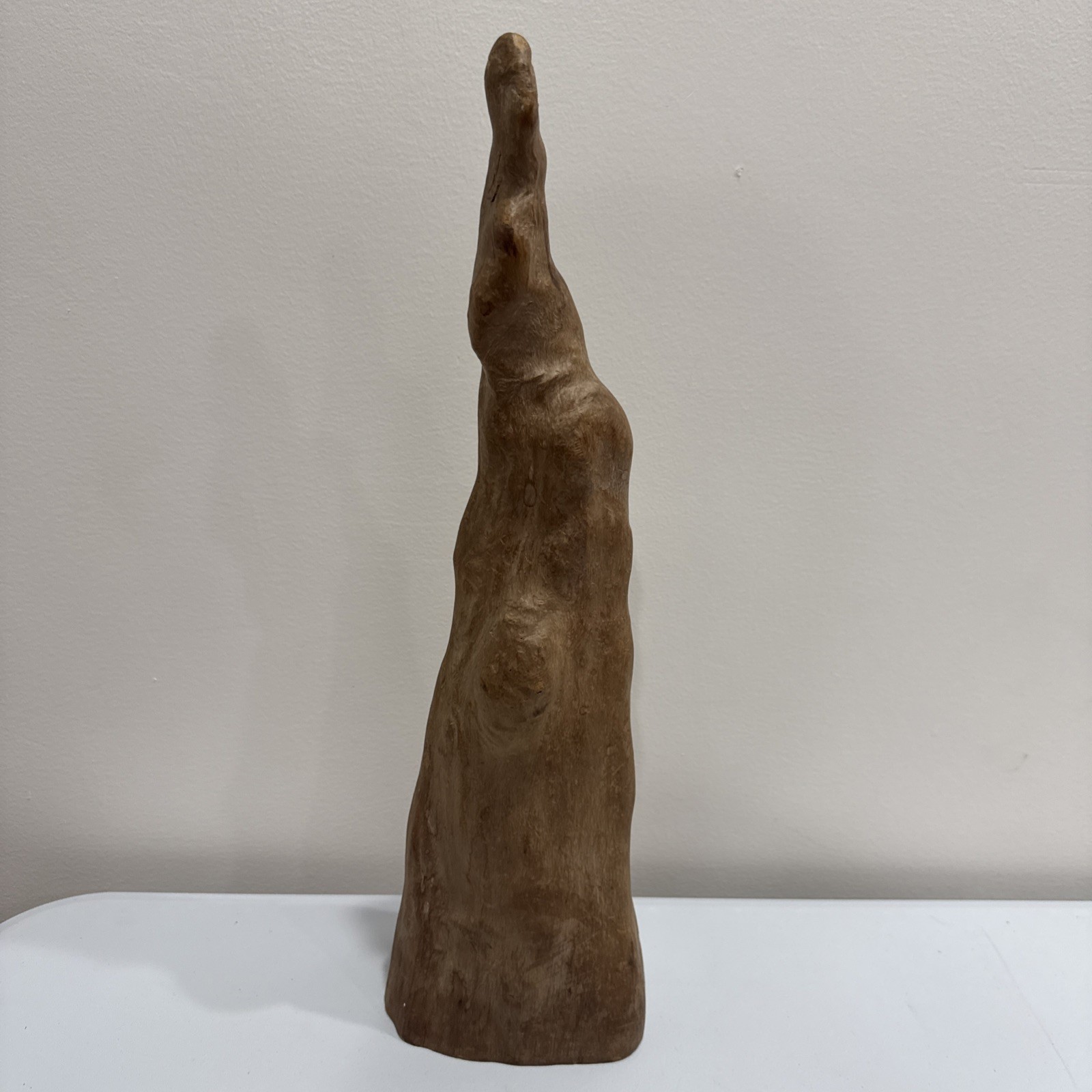 Large Natural Old Cypress Knee Wood Sculpture 15.5” Tall