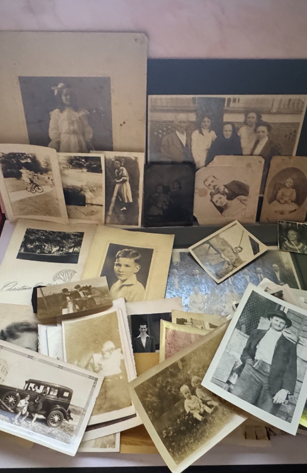 Lot of 48 Antique Vintage Photos 1900s-1970s All Same Family Estate