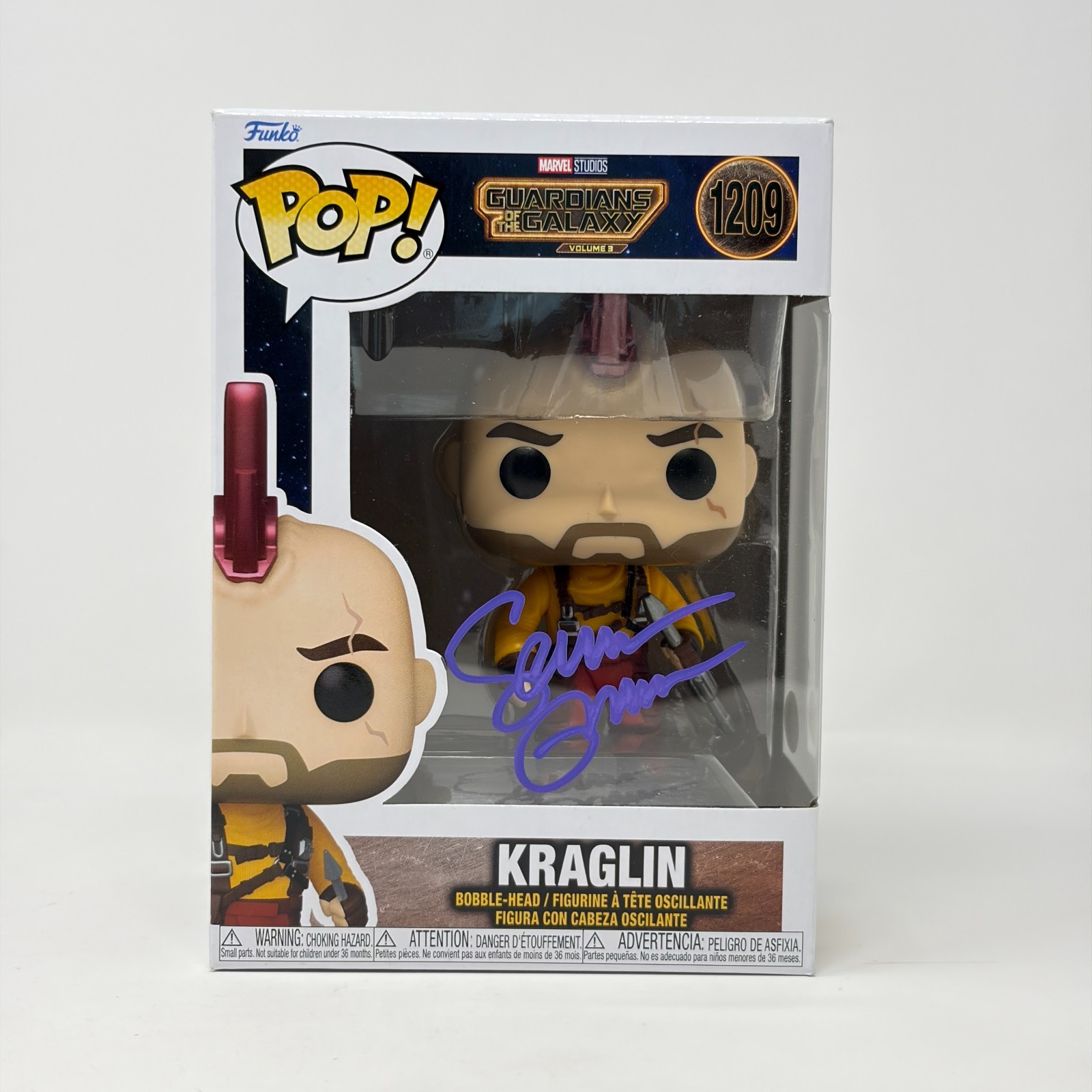 Sean Gunn Guardians of the Galaxy Kraglin #1209 Funko Pop JSA Certified Auto
