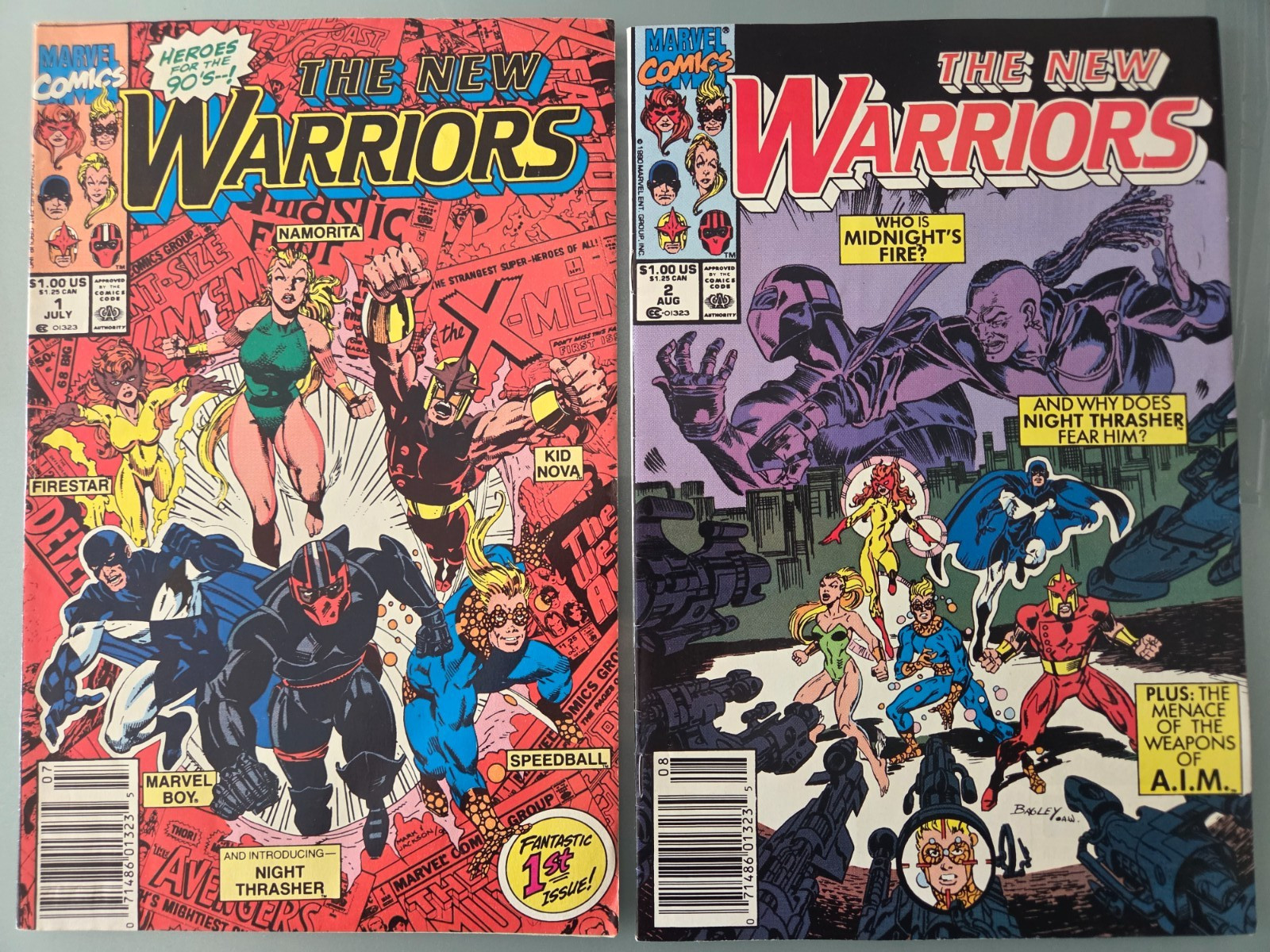 NEW WARRIORS SET OF 46 ISSUES (1990) MARVEL COMICS ANNUALS MARK BAGLEY
