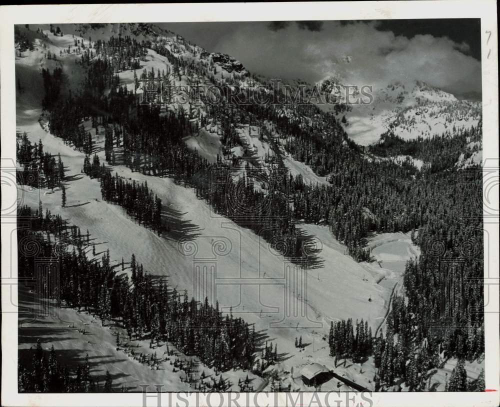 1969 Press Photo Overall view of slalom course in Far West Kandahar at Alpental