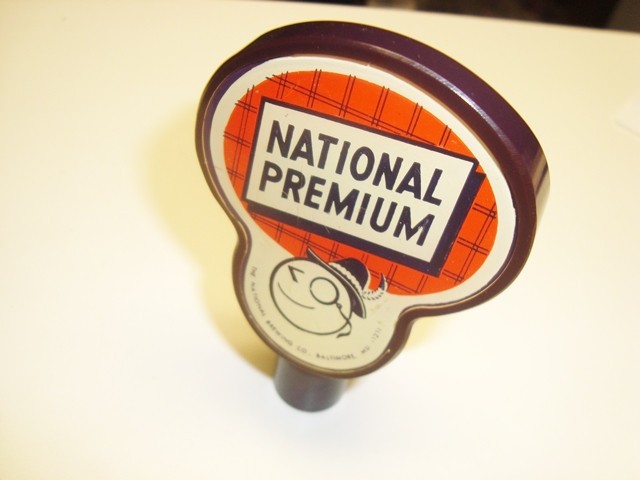 Circa 1960s National Premium Tap Handle w/Natty Boh, Baltimore, MD Circa 1960s National Premium Tap Handle w/Natty Boh, Baltimore, MD