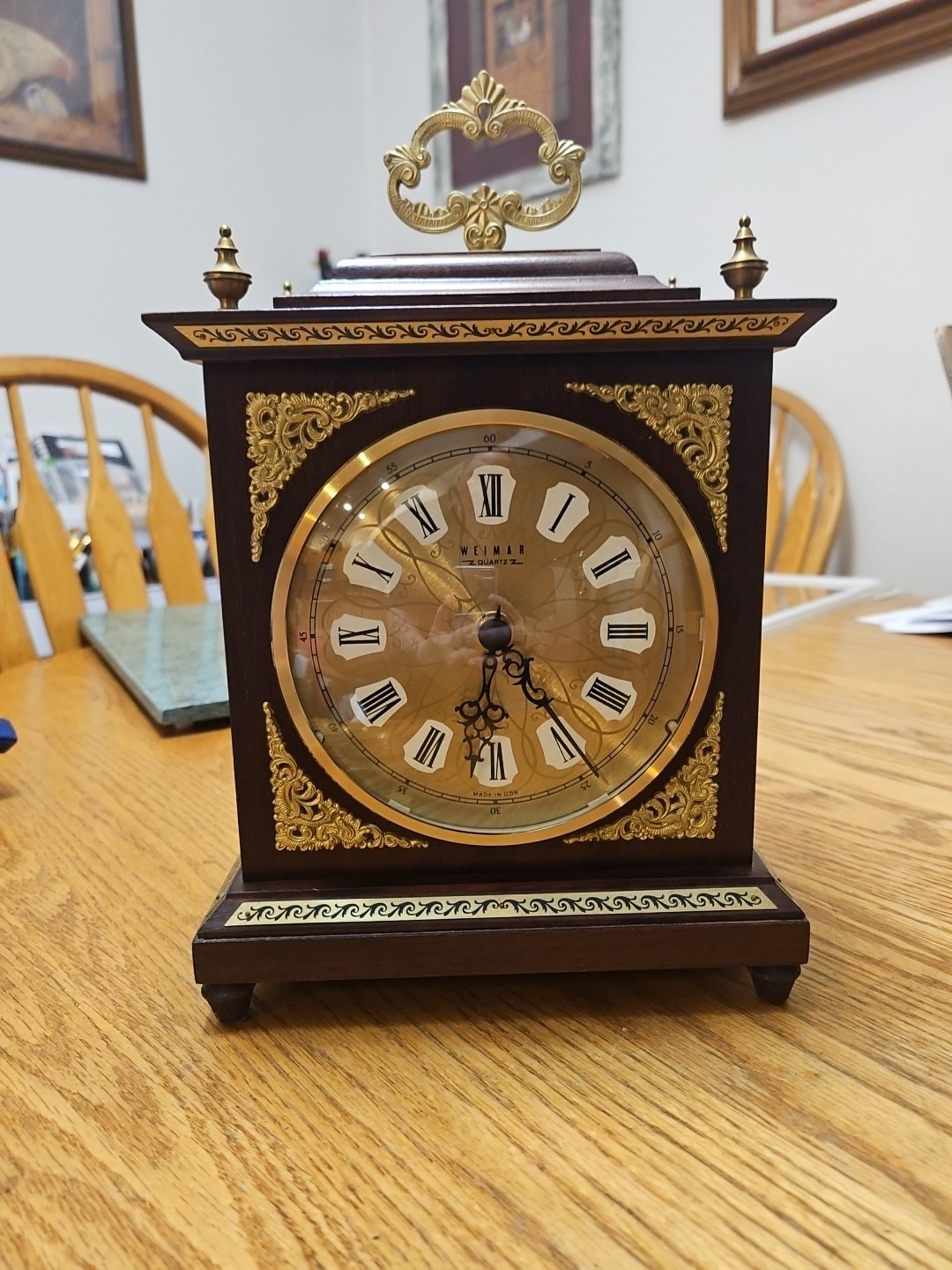 Vintage Weimar Clock German Democratic Republic (East Germany) Quartz Mantle 
