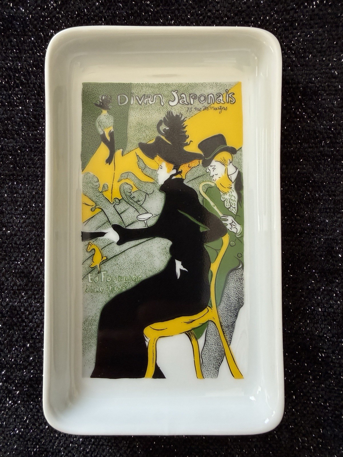 Limoges France Toulouse Lautrec Divan Japonais Porcelain Trinket Tray