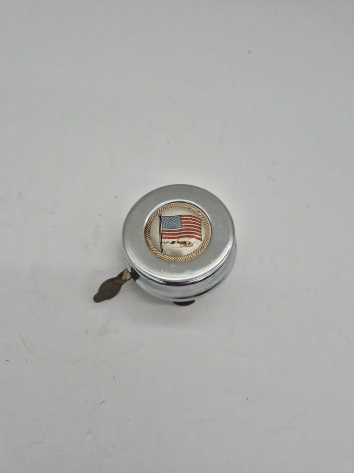 Vintage 70s Reich Bicycle Bell with American Flag Made in Germany Works Vintage 70s Reich Bicycle Bell with American Flag Made in Germany Works