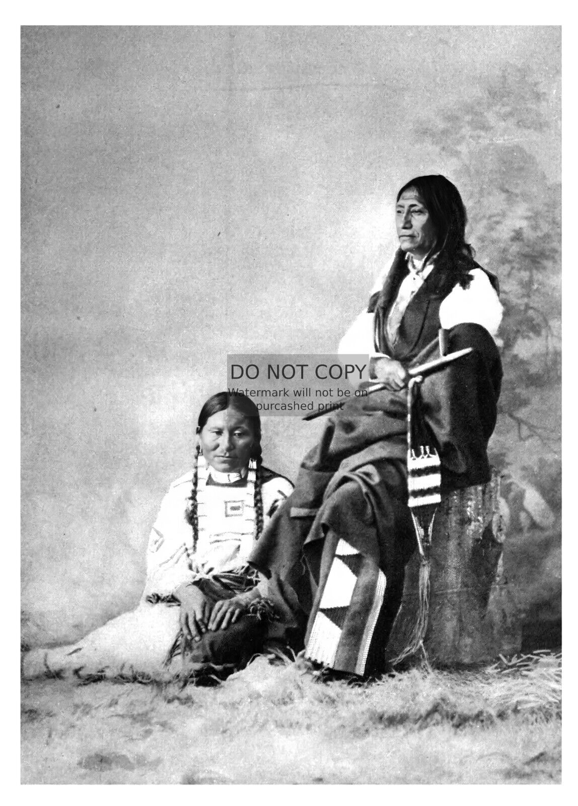 CHIEF SPOTTED TAIL & HIS WIFE NATIVE AMERICANS 5X7 PHOTO