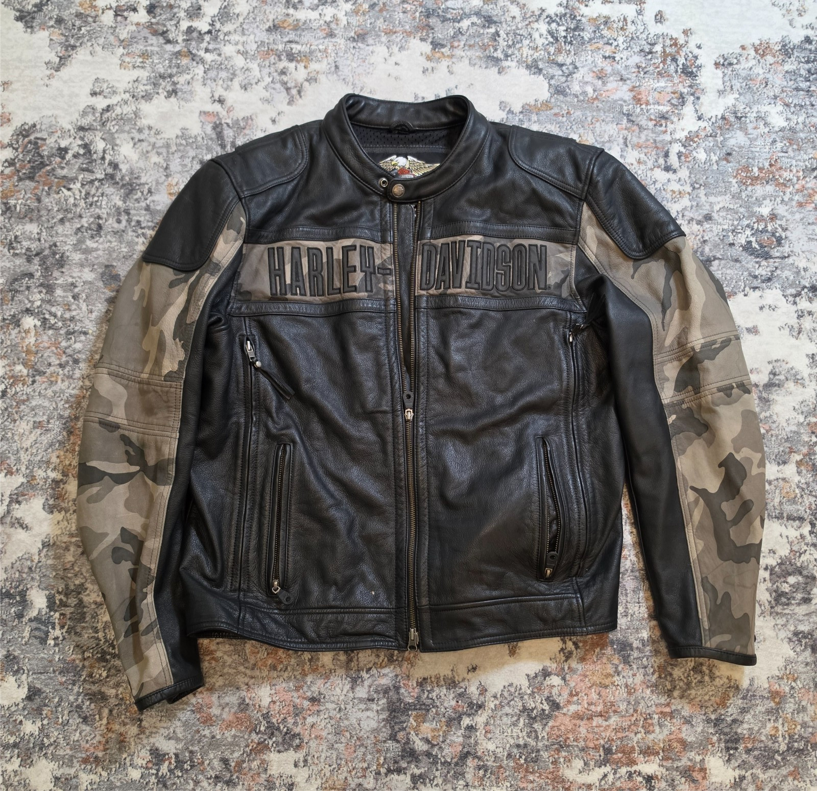 Harley-Davidson Genuine Motorclothes Riding Gear Black Leather Jacket Sz XL NWOT