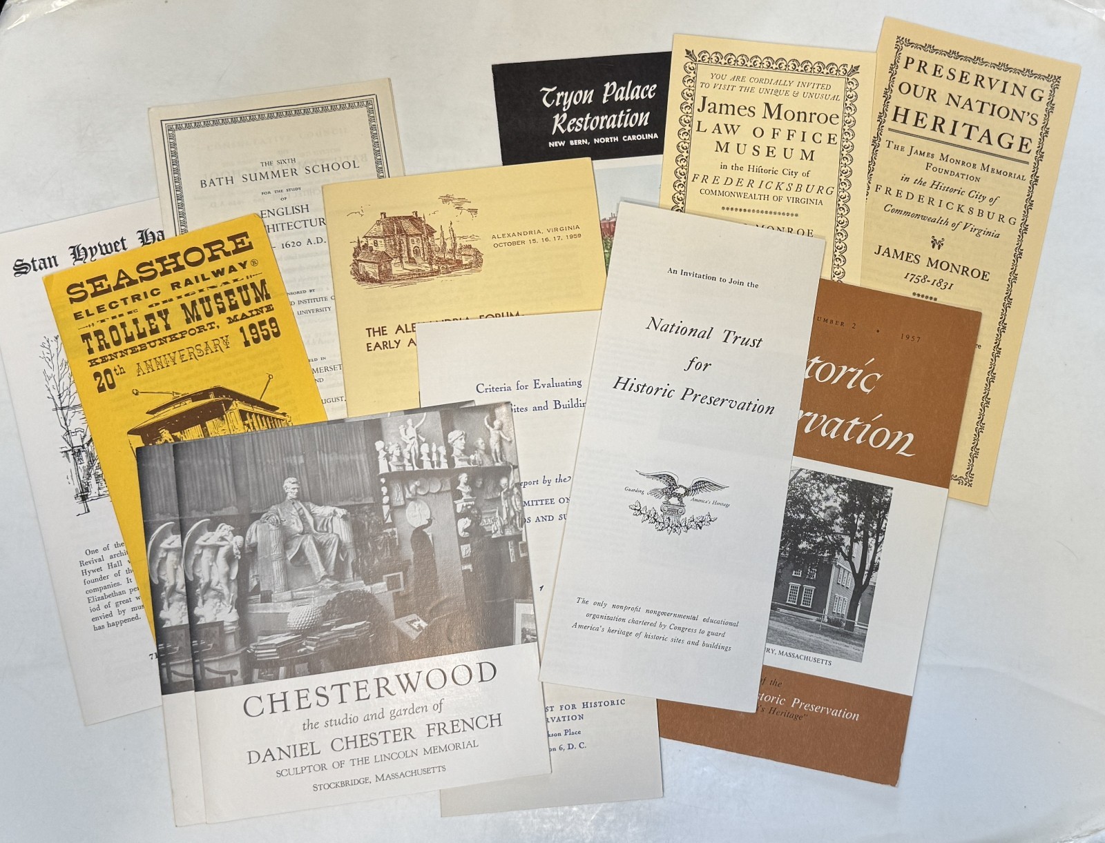 Vintage Historic Preservation Trust Ephemera