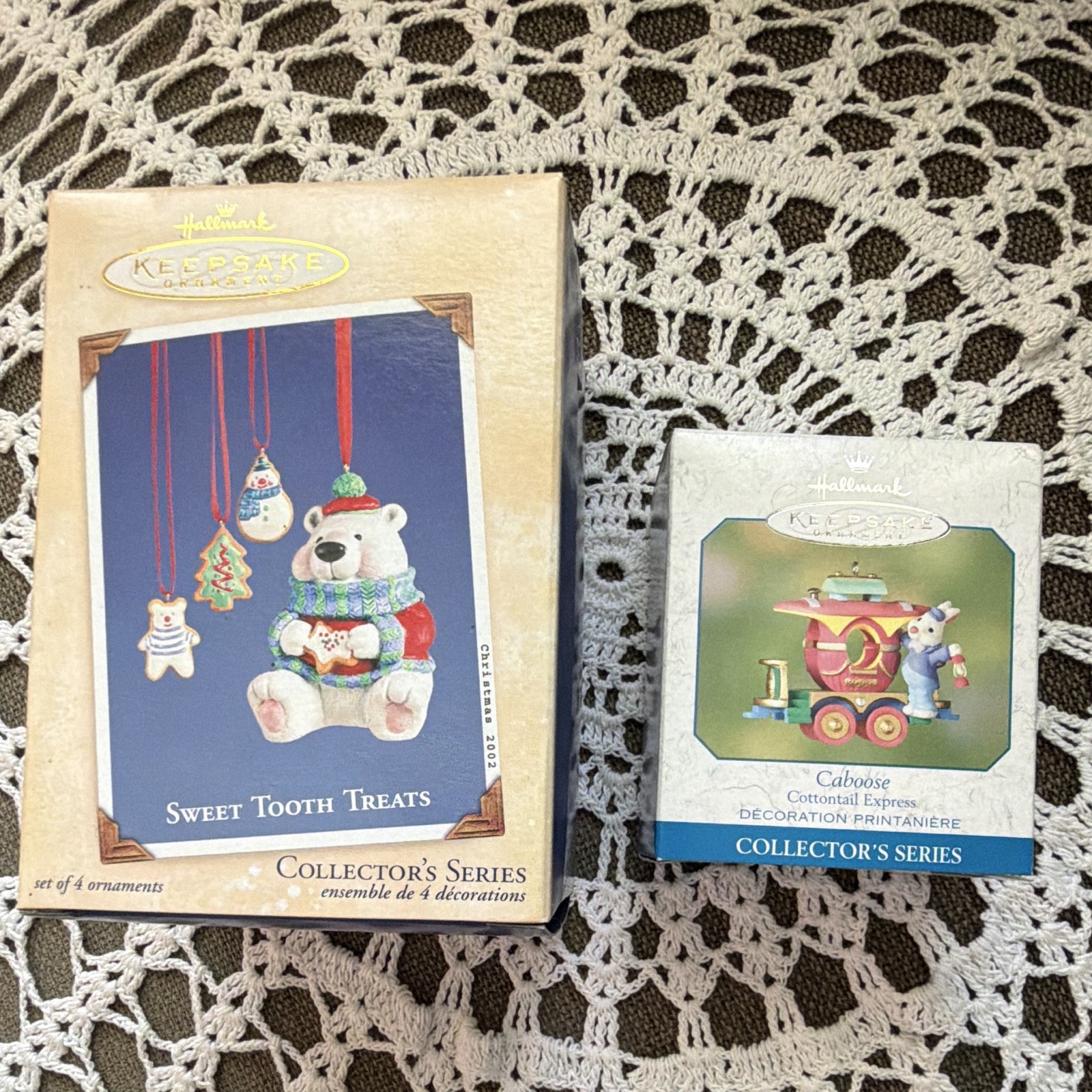 Hallmark Keepsake Collector\'s Ornament Lot of 5 Sweet Tooth Treats,Caboose