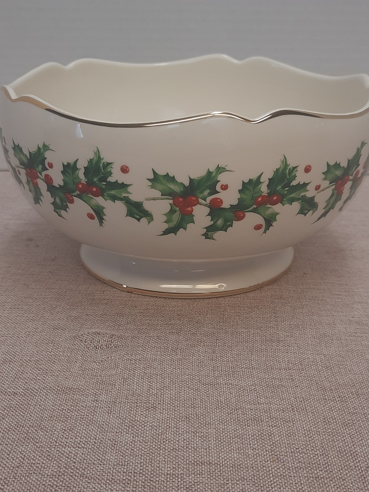 Lenox Porcelain Teleflora Large Serving Bowl 7.5\