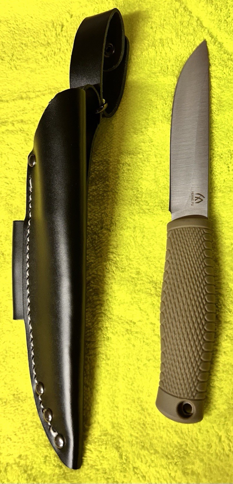 3V Steel Highest Quality And Craftsmanship Full Tang Hntr/skinner,W/ Lthr Sheath