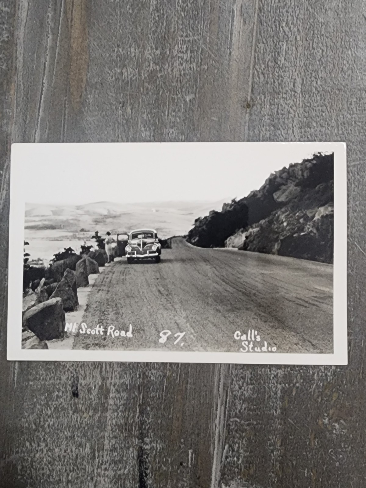 RPPC Mt Scott Road Wichita Mountains Lawton OK Postcard Calls Studio 1940s