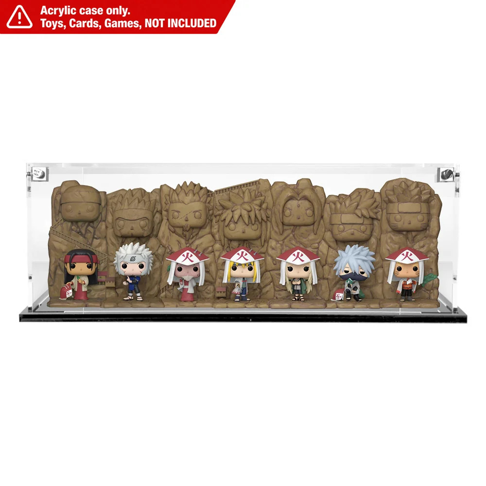 Custom Acrylic Display Case for HOKAGE ROCK Funko Pop Out of Box Complete Set Custom Acrylic Display Case for HOKAGE ROCK Funko Pop Out of Box Complete Set
