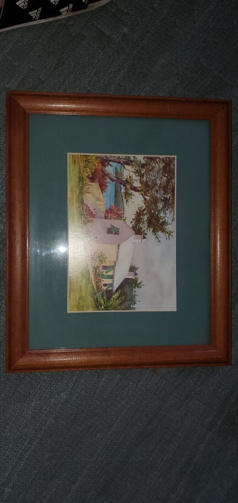 1939 BERMUDA Postcard #58 A Southampton Cottage Ethel Tucker Artwork With Frame