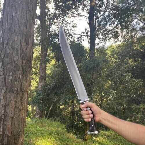Custom Handmade D2 Tool Steel Blade Survival Machete Sword Hunting Camping KNIFE