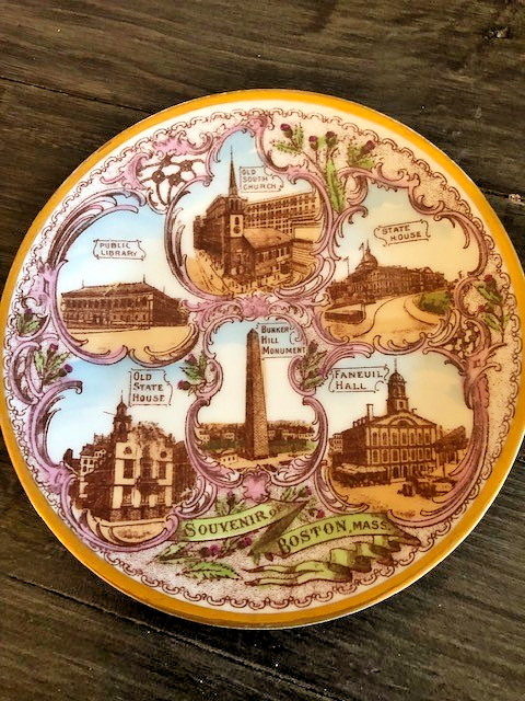 Antique Souvenir of Boston, Mass Landmarks Plate 1904-1918