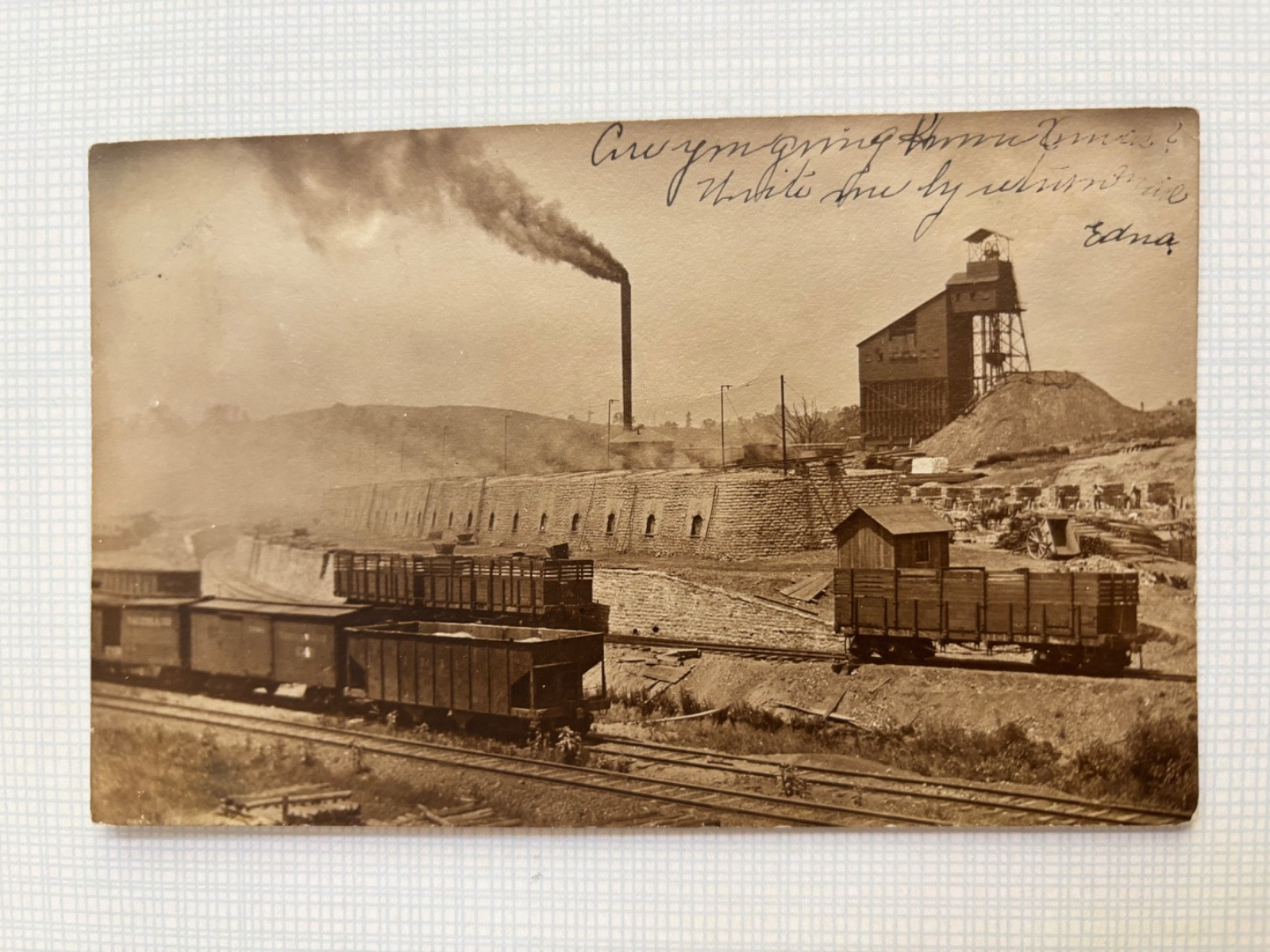 Coal Mine Tipple Coke Ovens RPPC Vintage Postcard 1907 Republic PA Postmark