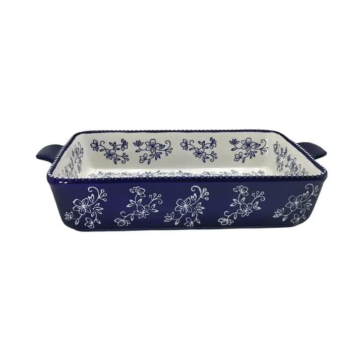 Temp-tations Stoneware 13x9 Baker, 5 Designs, Floral Lace Temp-tations Stoneware 13x9 Baker, 5 Designs, Floral Lace