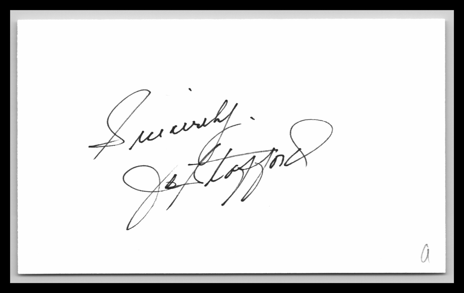 Jo Stafford - Singer & Songwriter - 3x5 Card - Signed | Autograph (a)