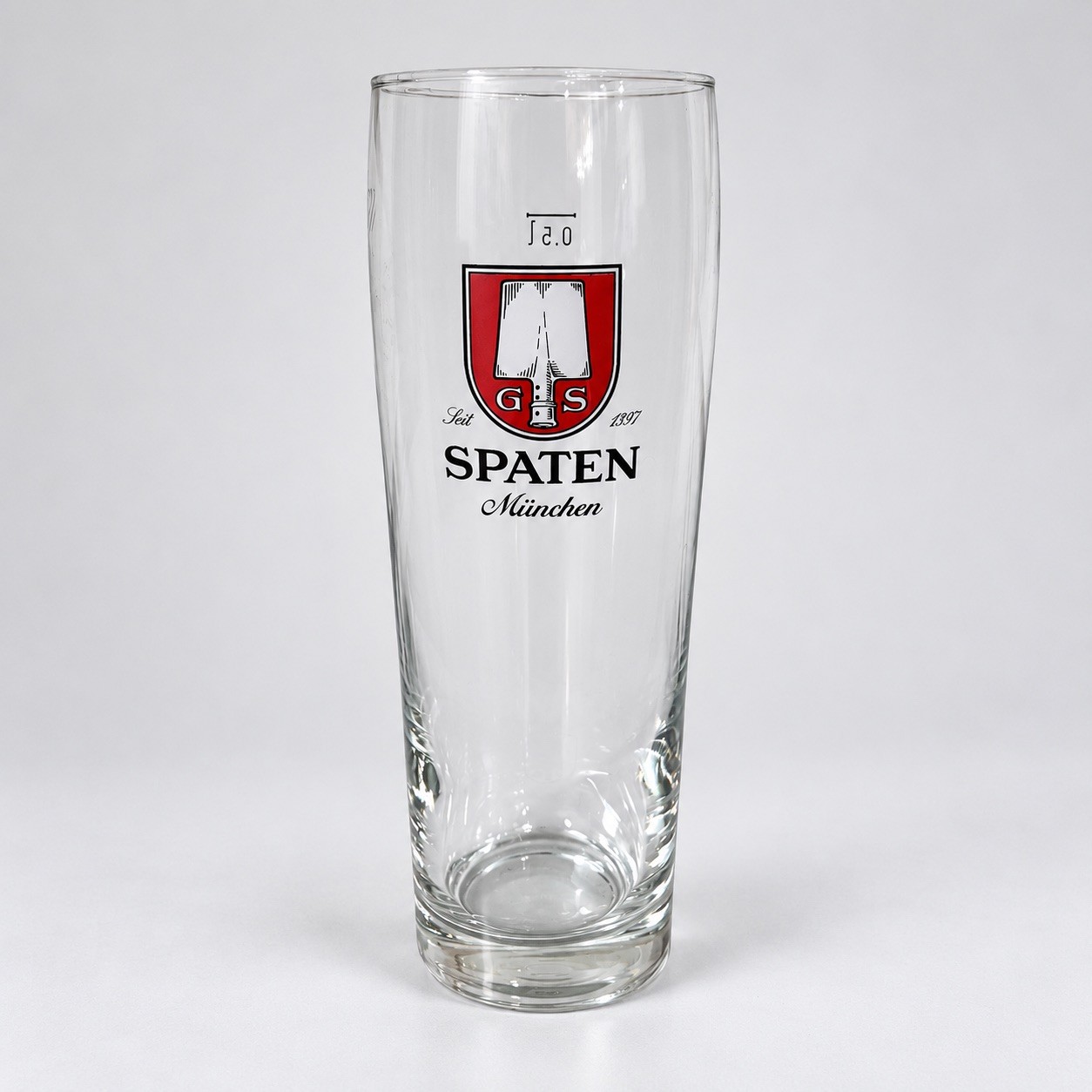 NEW Spaten München Beer Glass 0.5L Pint Glass German Brewery Logo Approx 8” Tall