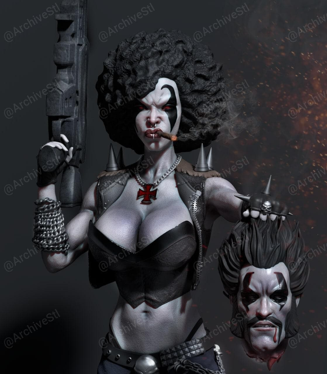 Lady Lobo  Resin Sculpture Statue Model Kit  Unpainted/Unassembled