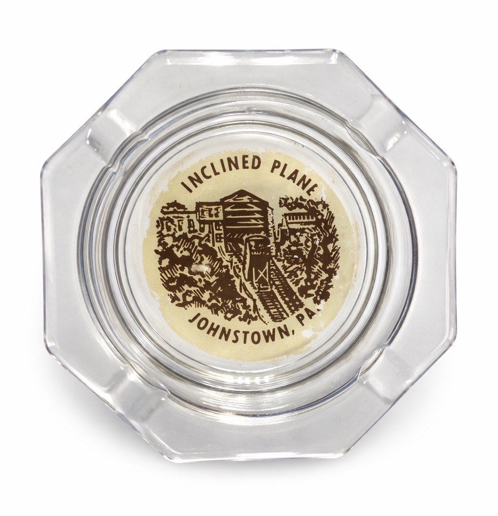 Vintage Johnstown PA Inclined Plane Glass Ashtray 4.5” c.1950s–1960s