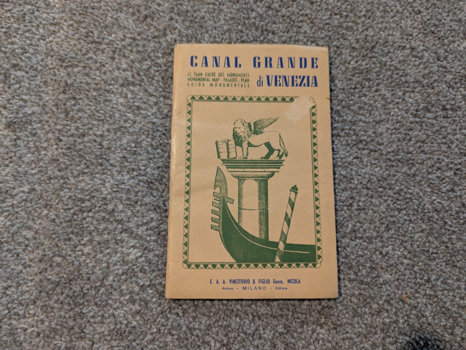 Vintage Venice Brochure 1950s Map Grand Canal Italy Travel