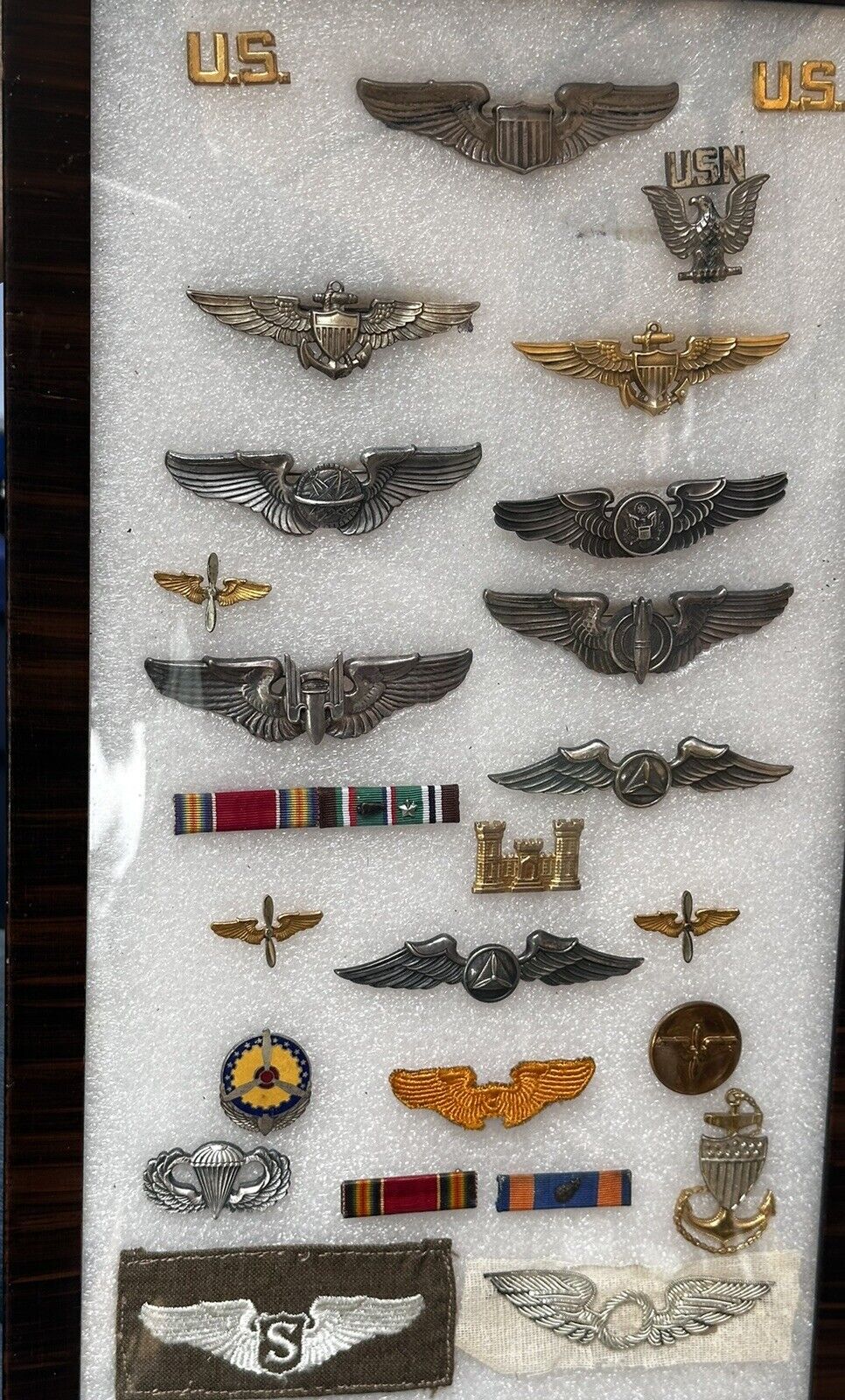 WW2 U.S ARMY AIRCORPS & U.S NAVY Sterling Wings (ORIGINAL) (FRAMED)