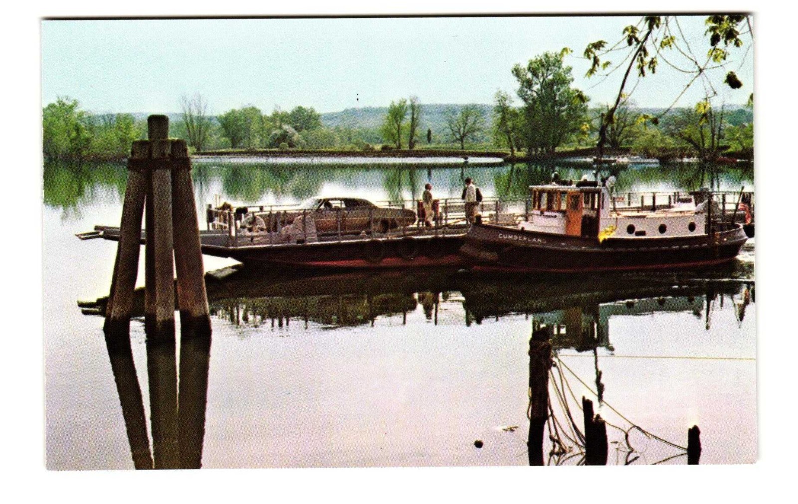 The Rocky Hill Glastonbury Ferry, Glastonbury CT VTG postcard Unp