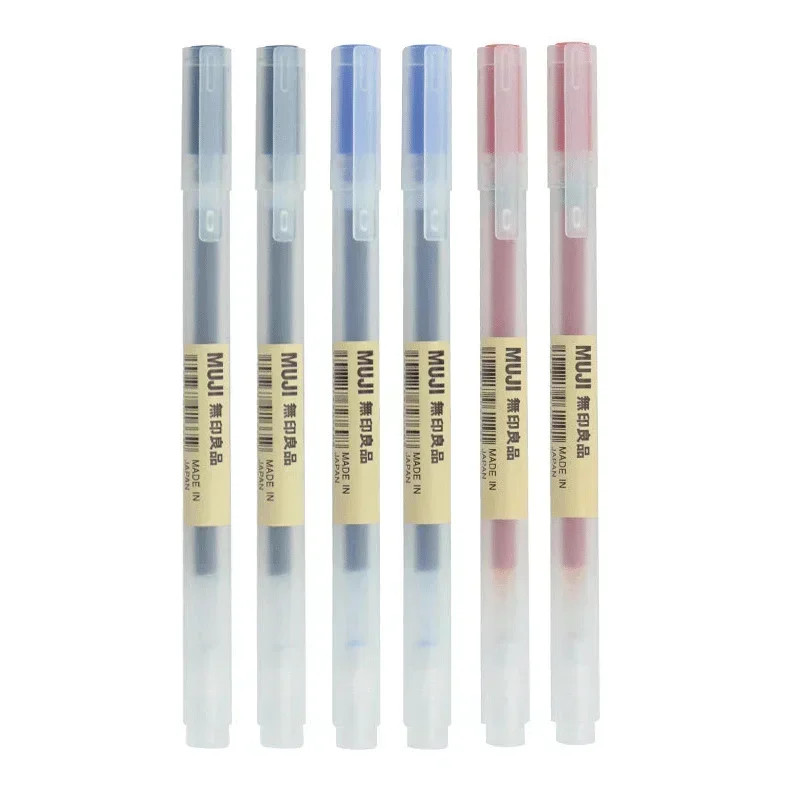 6/8Pcs/Set Mujis Gel Pen Black/Red/Blue 0.38/0.5Mm Ink Japan Color Pen Office Sc