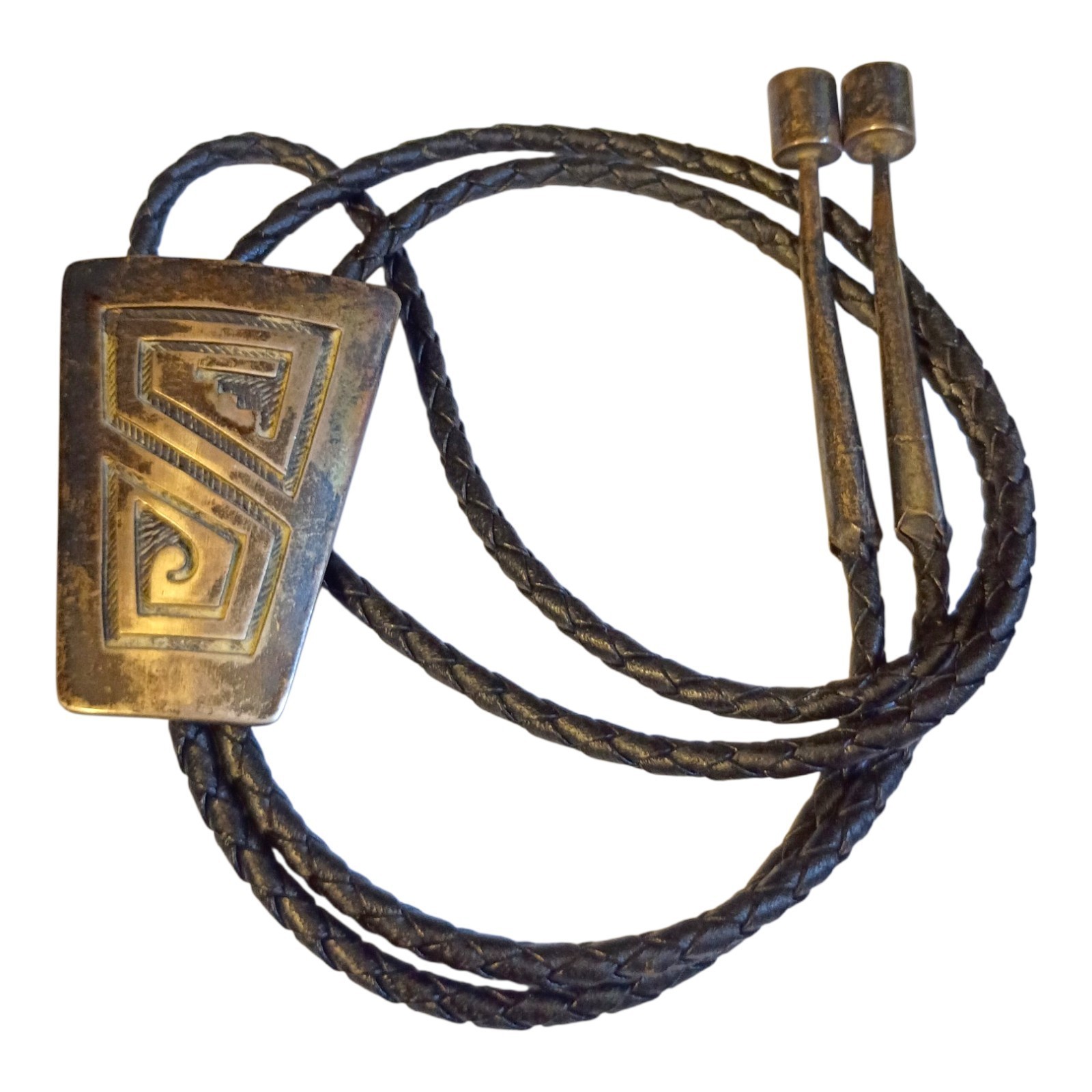 Sacred Hopi Sterling Silver Chisel water wave Bolo Tie