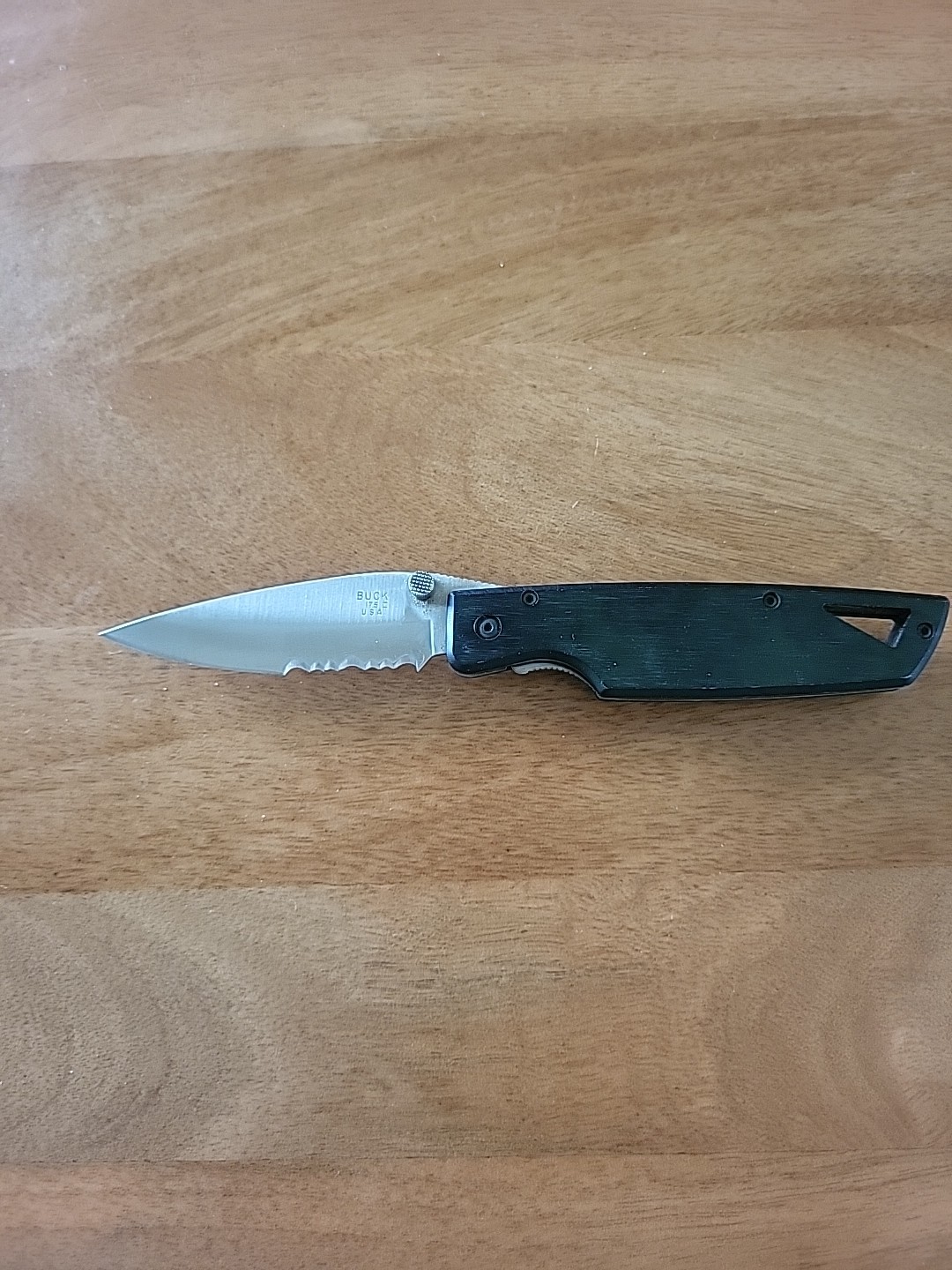 Buck 175GR 1999 Lightning Model, Green &Balck Marble Handle