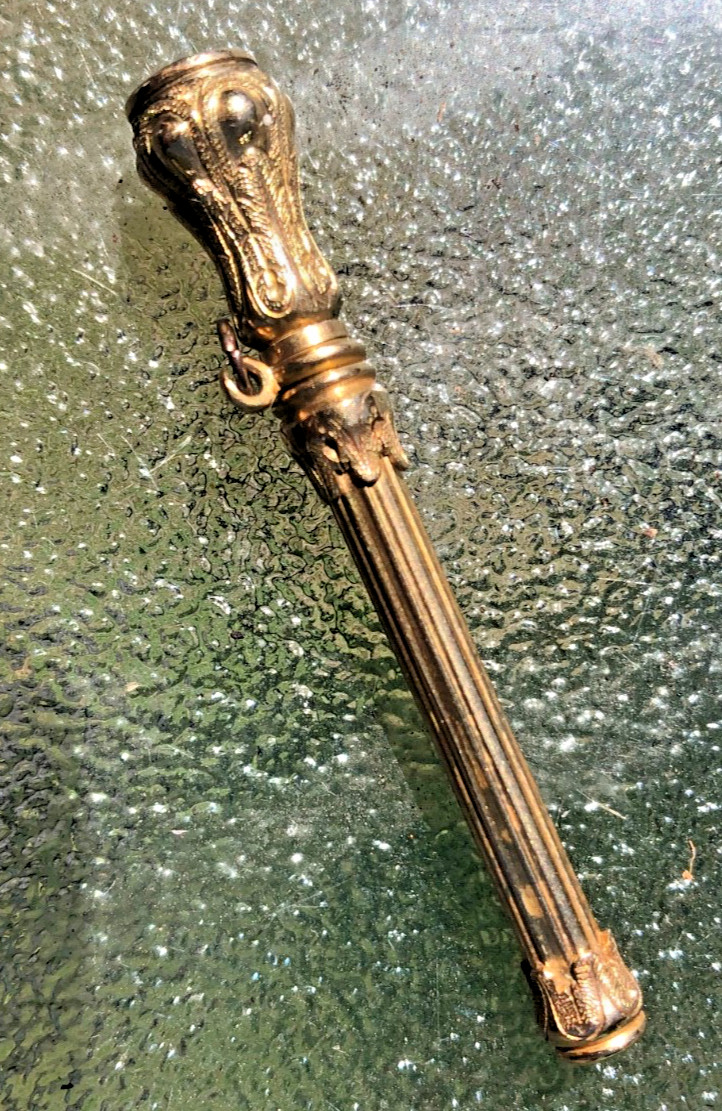 Antique S Mordan & Co Victorian 9ct Gold Propelling Pencil Fob Bloodstone Seal