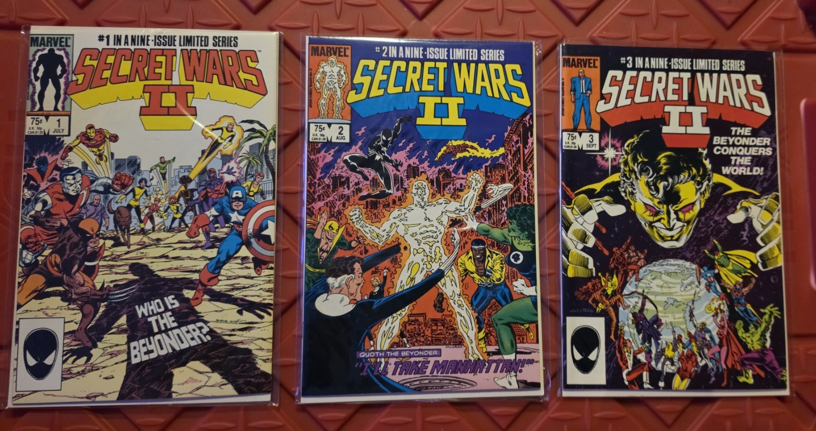 Secret Wars II #1-9 Complete Set Marvel 1985-86 Beyonder Boom-Boom VF/NM