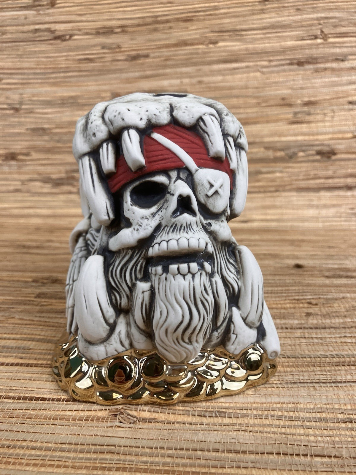 Plunder Plunders No More Tiki Mug Tiki Farm Tank Pirate Skull 5.25 Plunder Plunders No More Tiki Mug Tiki Farm Tank Pirate Skull 5.25