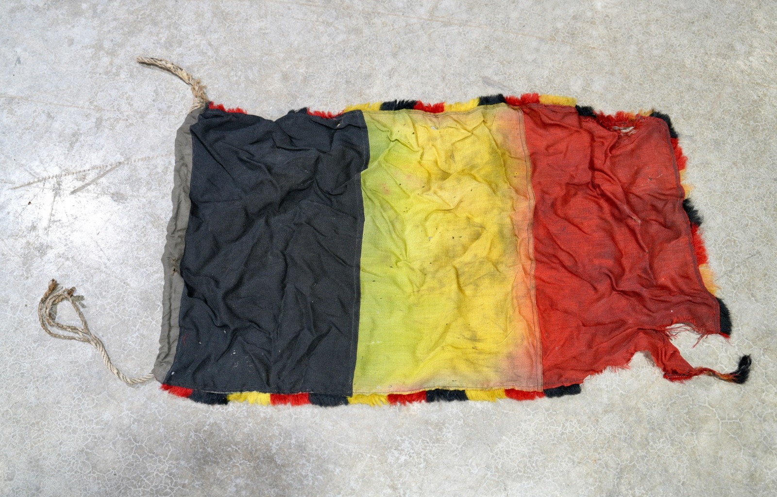 Vintage WWI WW2 Belgium Military Signal Flag Boat Ship Nautical Maritime Antique