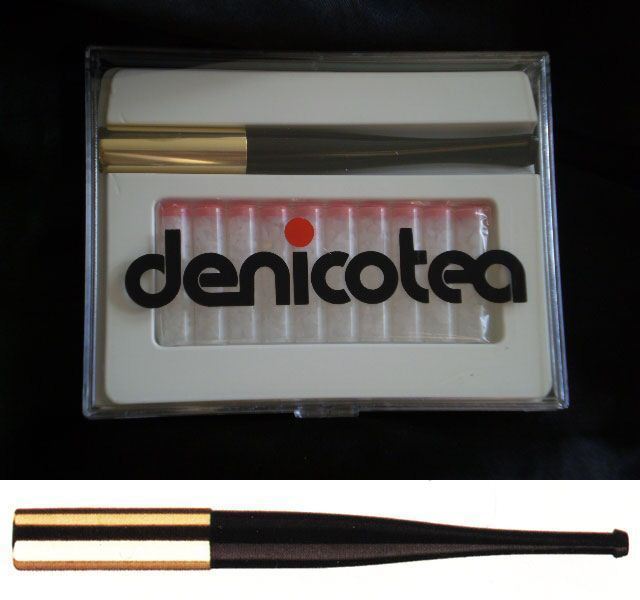 New CIGARETTE HOLDER Lady Black Denicotea with Ejector + 10 filters No 20202