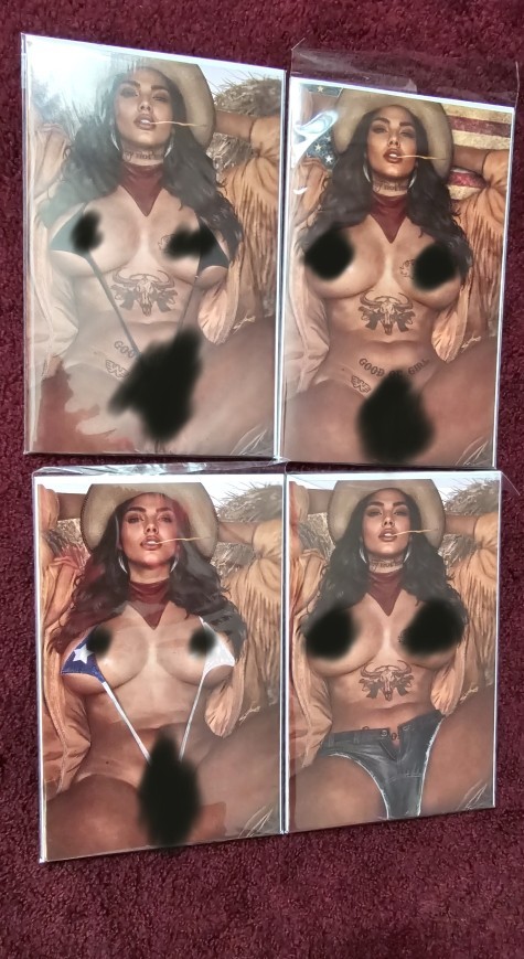 Queens of Dixie 2 Shikarii Cowgirl Virgin Variant NM Lof of 4 different Variants