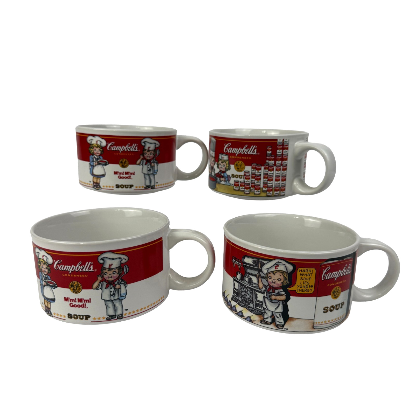 Campbell's Kids Soup Bowls Cups Mugs 1997 Westwood Set Of 4 Vintage Collectibles