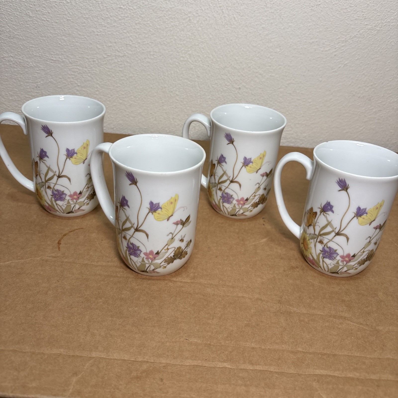 ENESCO Nature Garden Society 9oz Ceramic Coffee Tea CUP Flower Butterfly Vintage