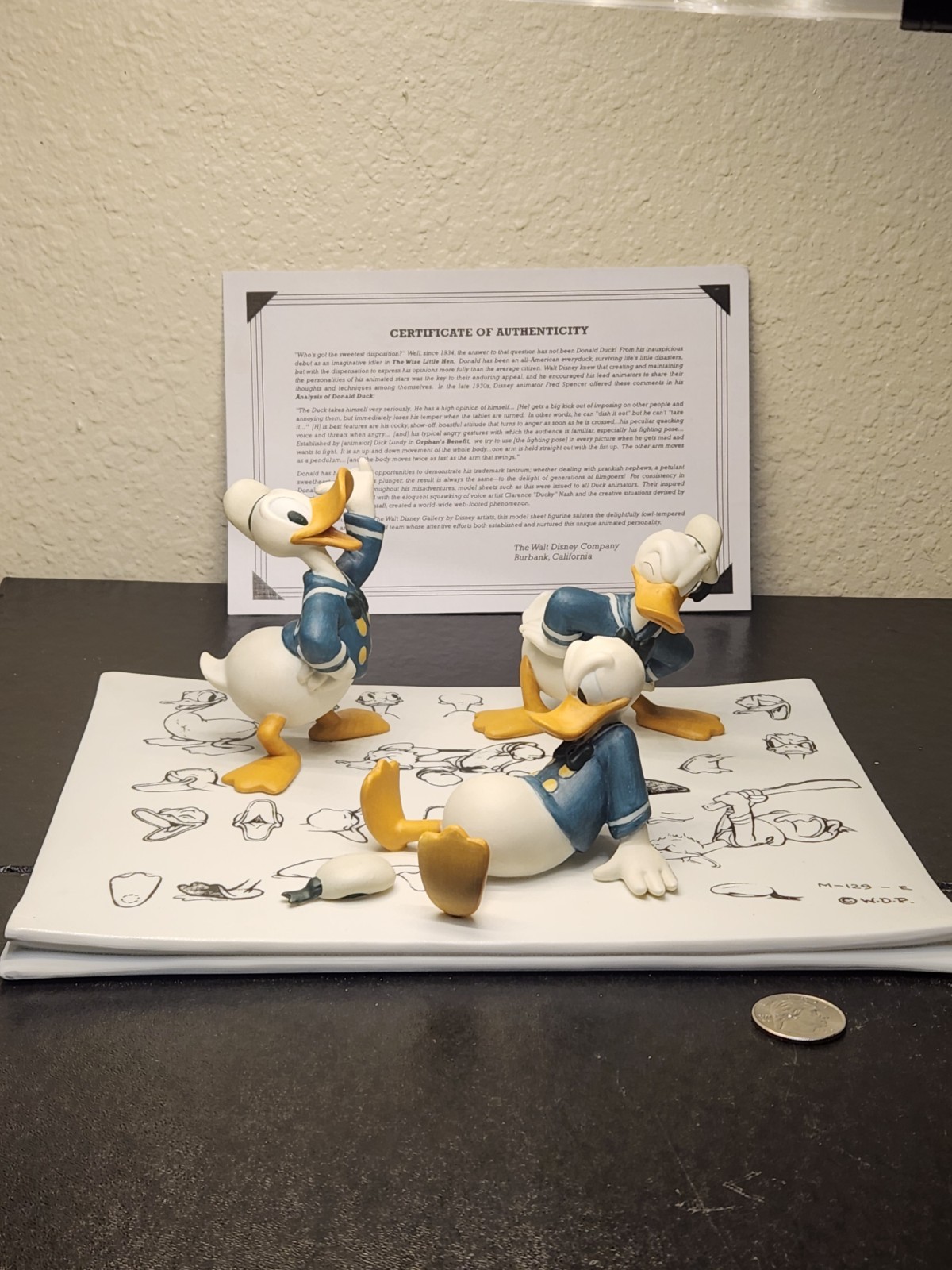 Disney Donald Duck Figure Model Sheet 0399/3000 Walt Disney Gift Fan Vtg WDCC Disney Donald Duck Figure Model Sheet 0399/3000 Walt Disney Gift Fan Vtg WDCC