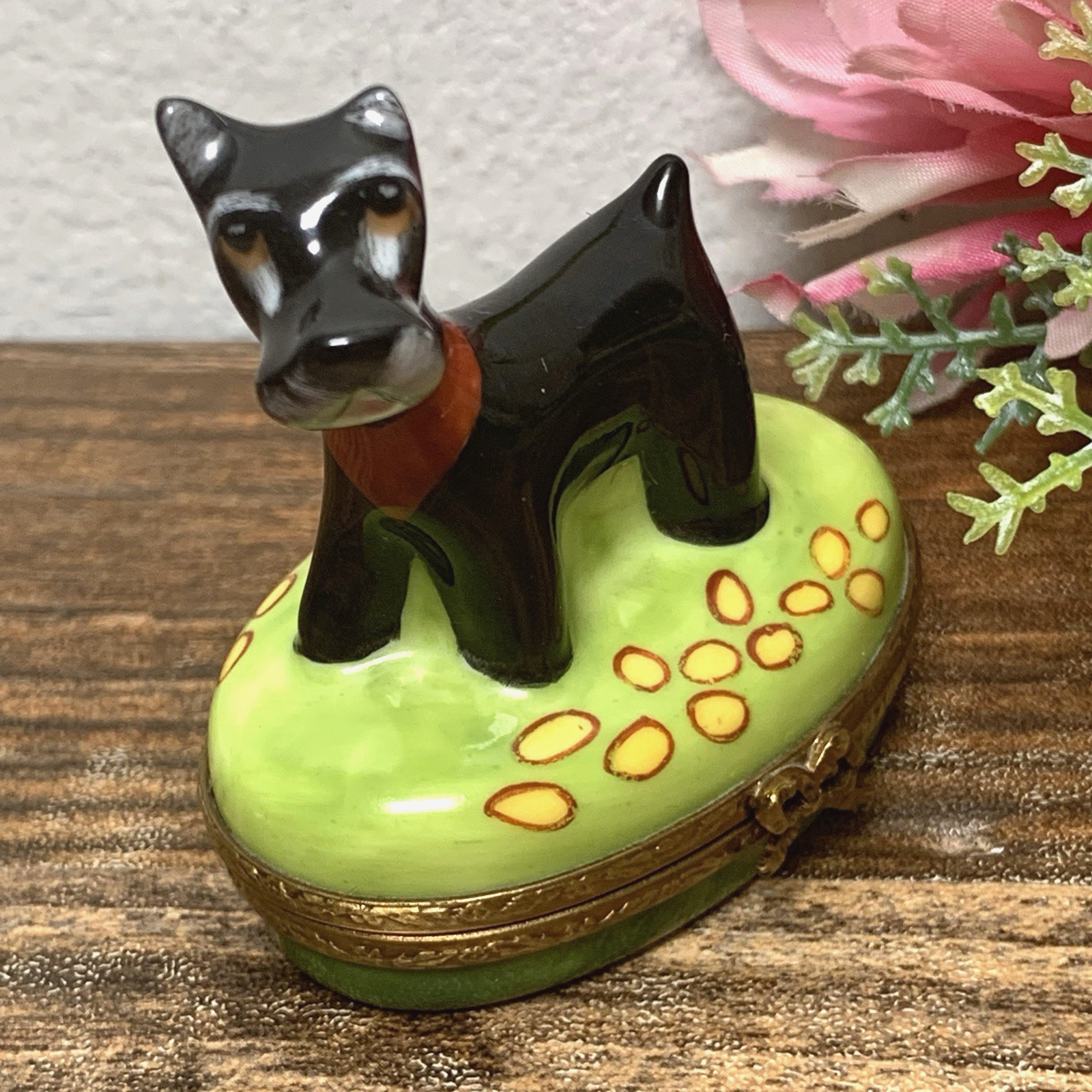 Limoges France - Keepsake Box of Scottish Terrier Dog