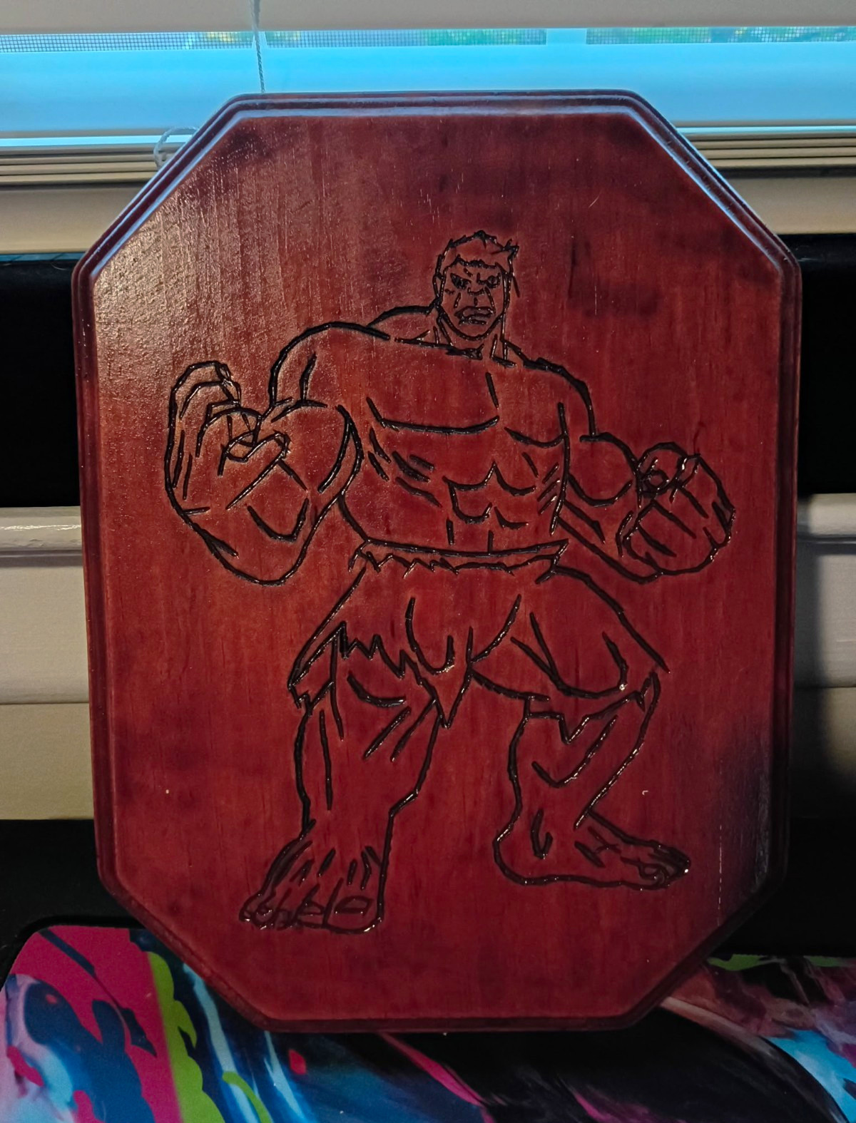 The Incredible Hulk Wood Engraved Plaque